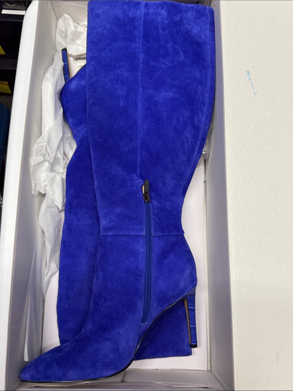 Nine West RICHY Royal Blue Suede Over-the-Knee Boots